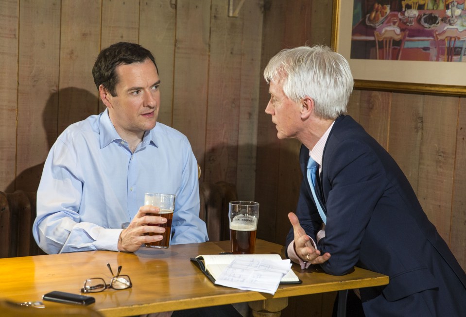 Chancellor George Osborne chats to David Wooding, Sun on Sunday Political Editor.