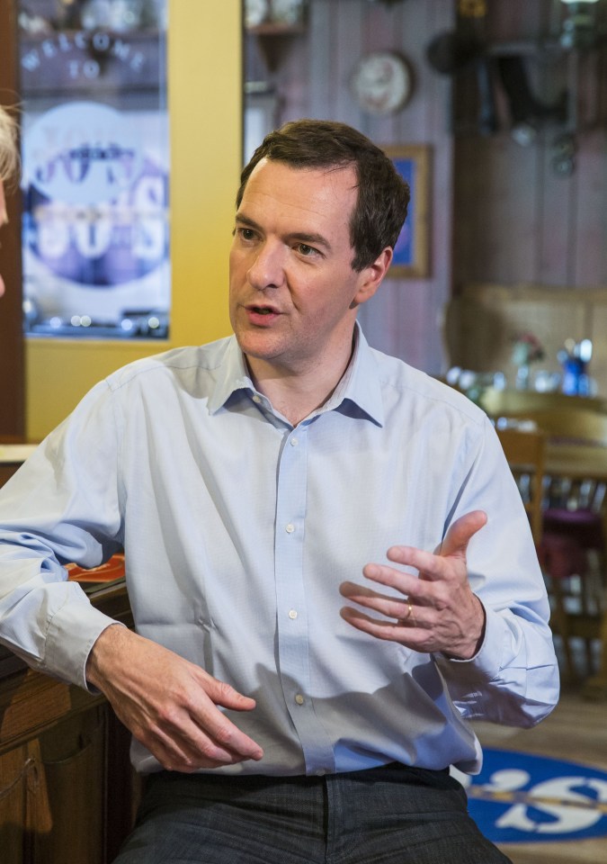 Chancellor George Osborne chats to David Wooding, Sun on Sunday Political Editor.