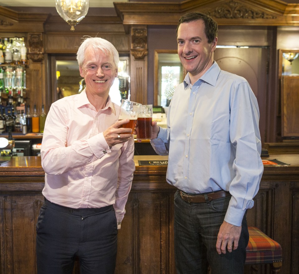 Chancellor George Osborne chats to David Wooding, Sun on Sunday Political Editor.