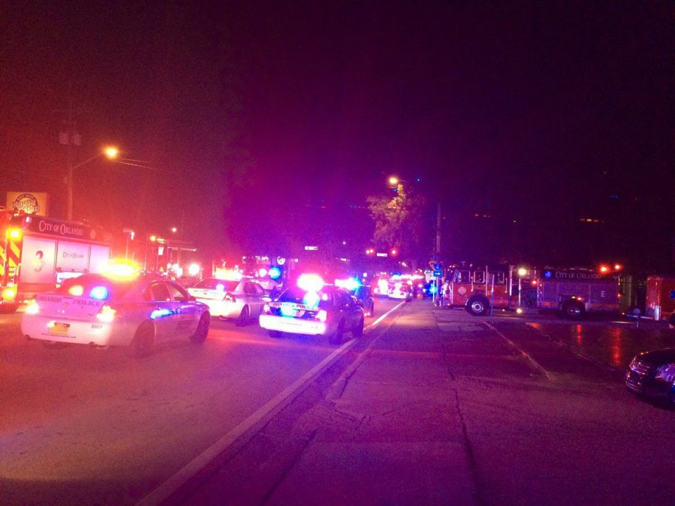 Cops surrounded the area as a siege developed which saw Mateen gunned down in a fire fight