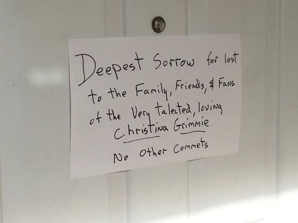 Loibls family posted this note on the door of their family home in St Petersburg, Florida