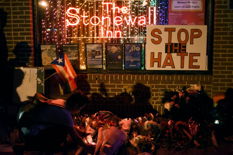 Pulse nightclub Orlando shooting vigil New York Stonewall Inn