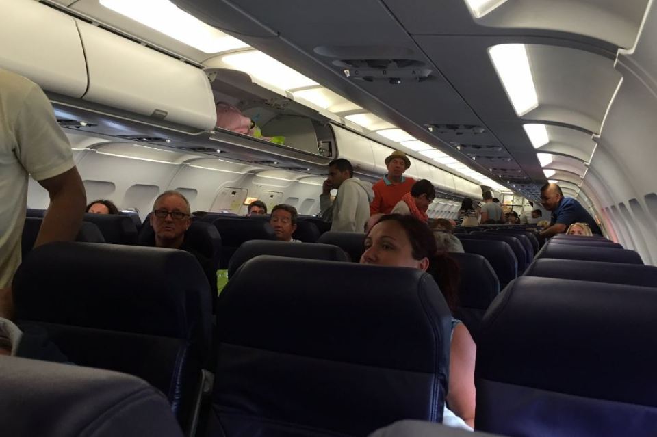 Passengers aboard flight diverted from Gatwick to Luton tolld they aren't allowed food for legal reasons