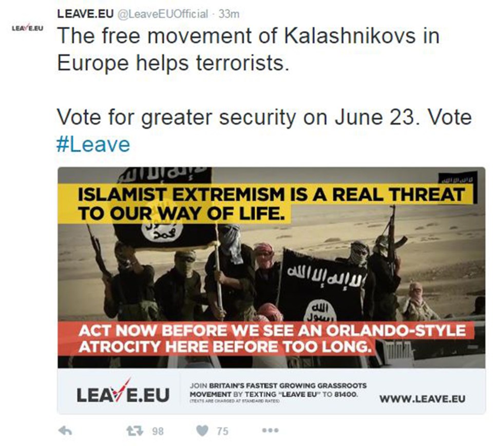 Leave.EU tweet