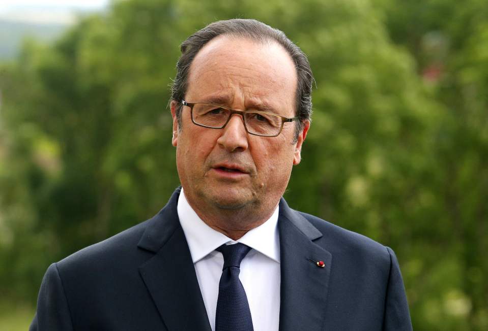 French President Francois Hollande speak