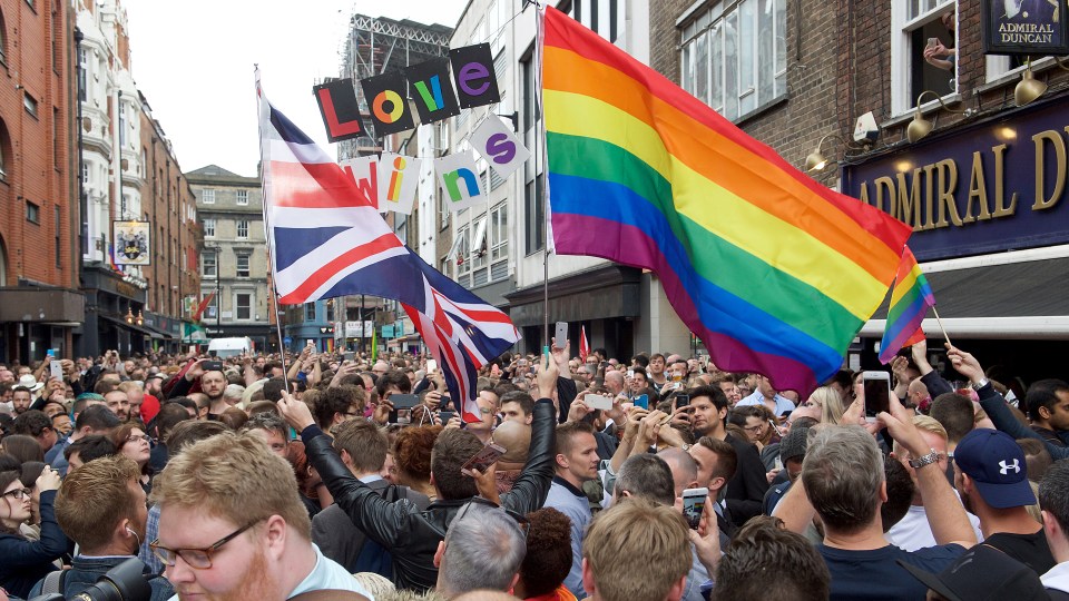 UK vigil . . . In Soho in London last night