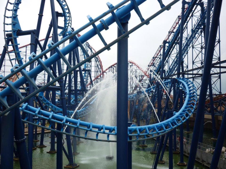 Rollercoaster at Pleasure Beach in Blackpool