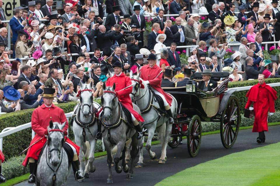The Queen and Prince Philip arrive for the first day of the Royal Ascot horse racing meet in Ascot