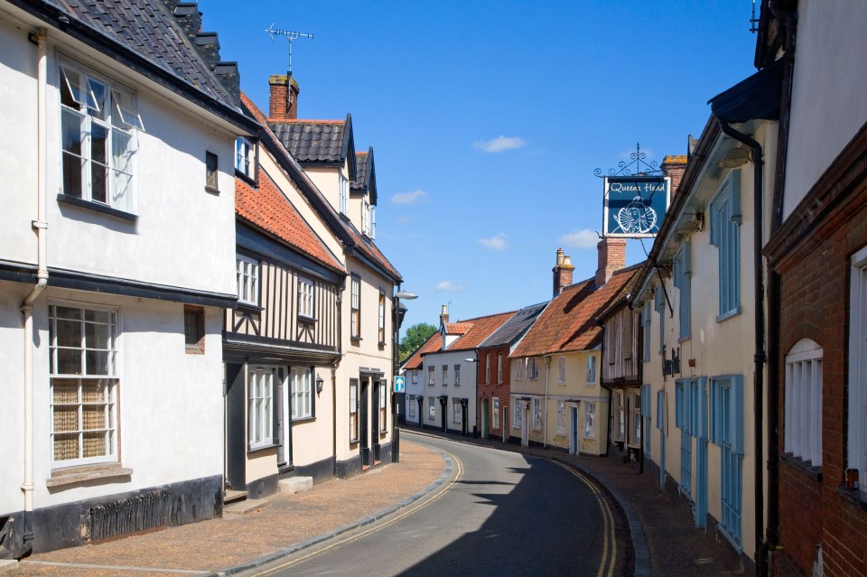 The footage was taken in the Norfolk market town of Wymondham 