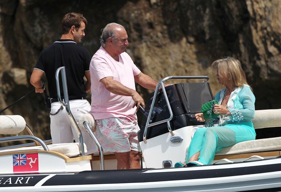 Sir Phil likes to holiday on his yacht