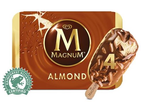 The Wall’s Magnum Almond was not fair behind Snickers and Mars with 272 calories