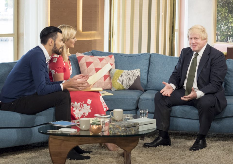 Boris Johnson Holly Willoughby