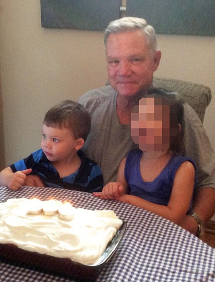 Lane pictured with his sister and grandfather