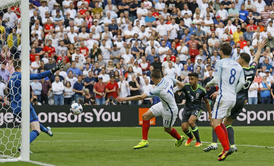 The Leicester striker's tournament highlight as he equalises against Wales