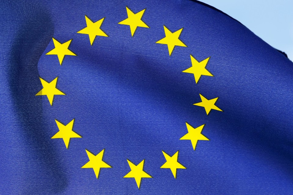 Wehende EU-Fahne