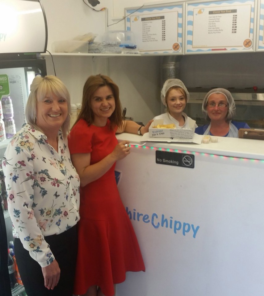 That same day she visited a chippy offering gluten-free fish and chips to locals