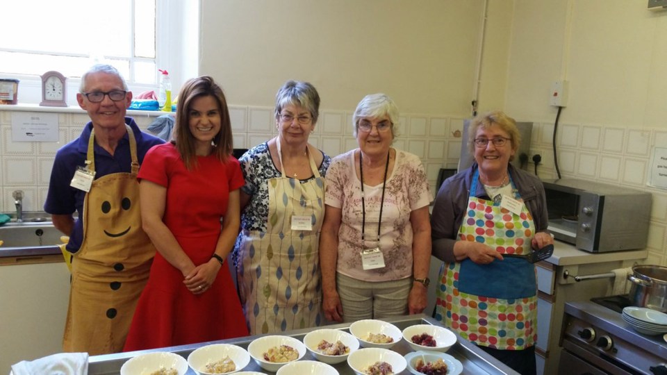 And she made the time to visit volunteers and a Methodist church in her constituency