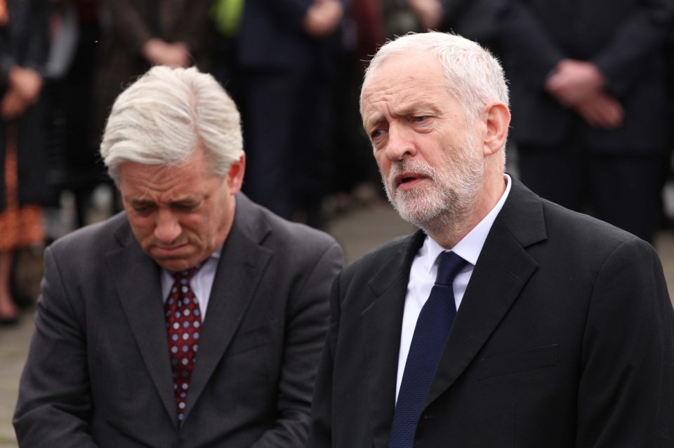 Commons Speaker John Bercow and Jeremy Corbyn, leader of the Labour Party tell of their sorrow 