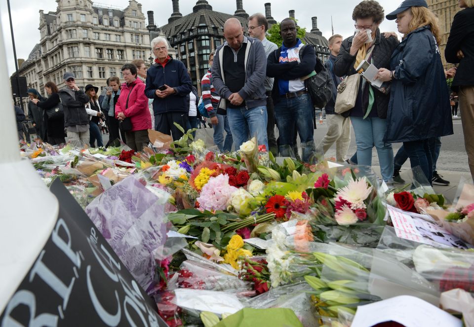 Hundreds of people have left flowers up and down the country for the MP