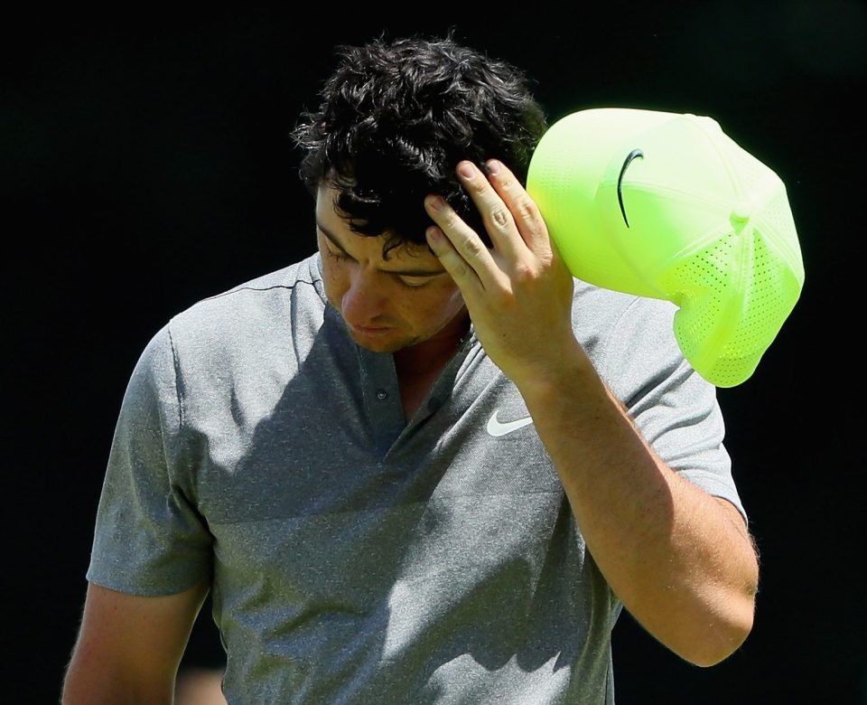 Rory couldnt believe it as he fluffed his lines down the last 