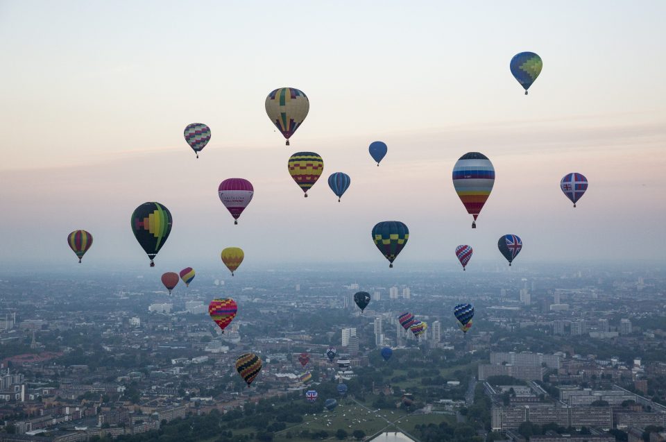  The event raises awareness for the Lord Mayor's Fund by sending dozens of colourful balloons to decorate London's skyline