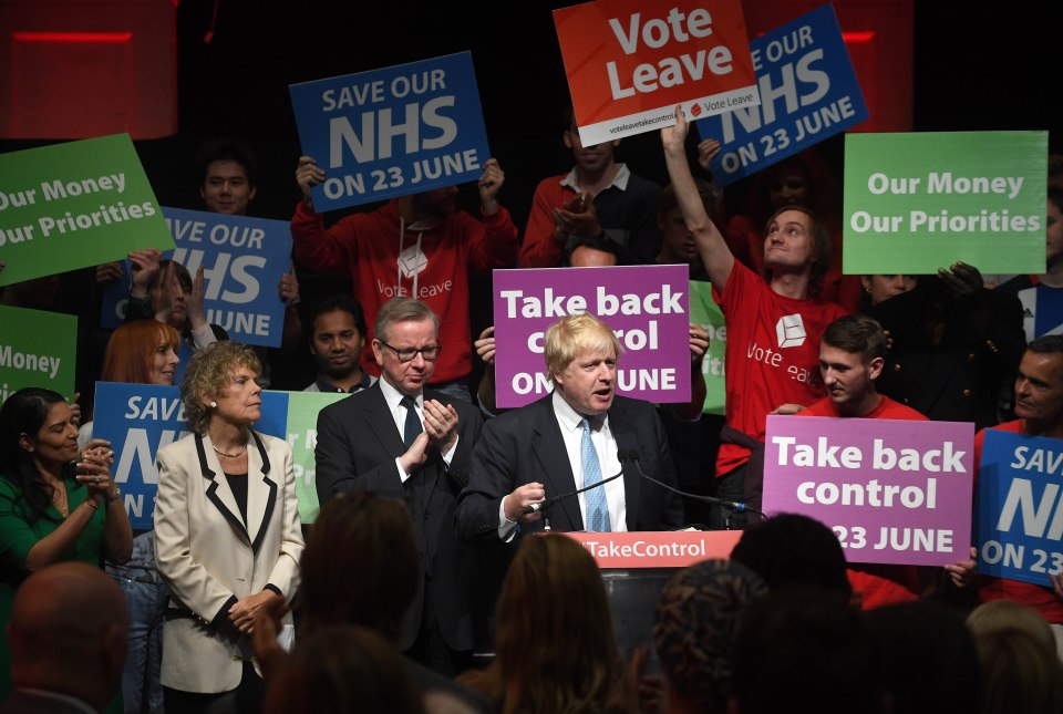 Vote Leave rally with Boris Johnson, Michael Gove, Kate Hoey