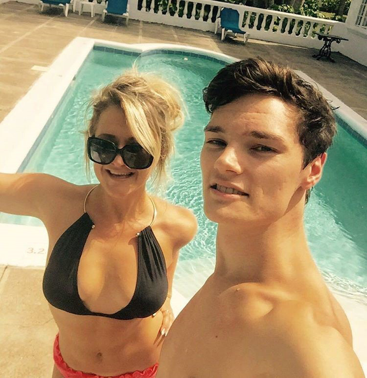 Alex and his girlfriend Robbie before the violent incident in the hotel