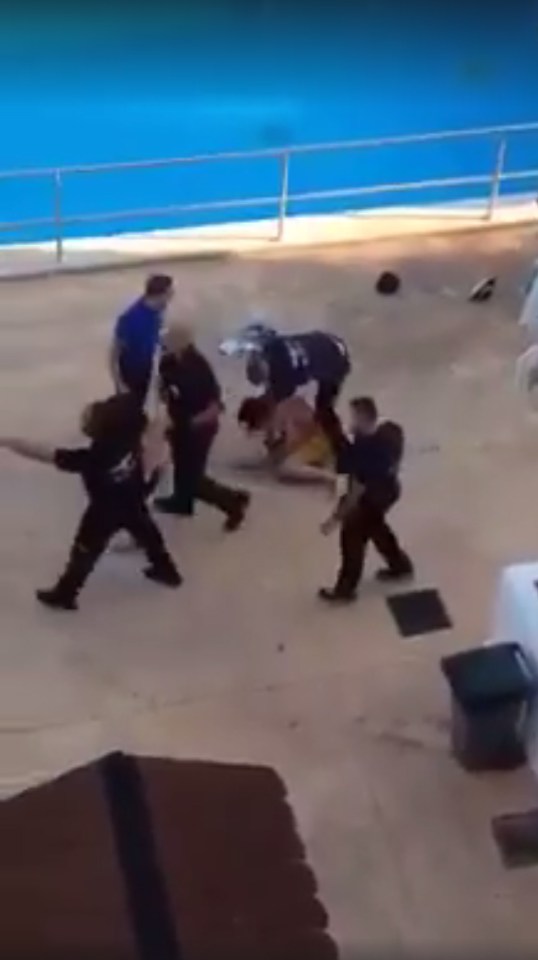 Security staff set upon Alex, his girlfriend and a friend of theirs in a sick brawl 