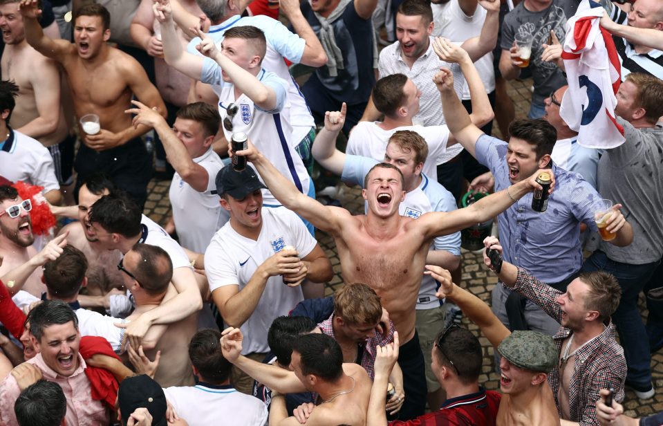 Football Fans In St Etienne Ahead Of England's Final Group Match