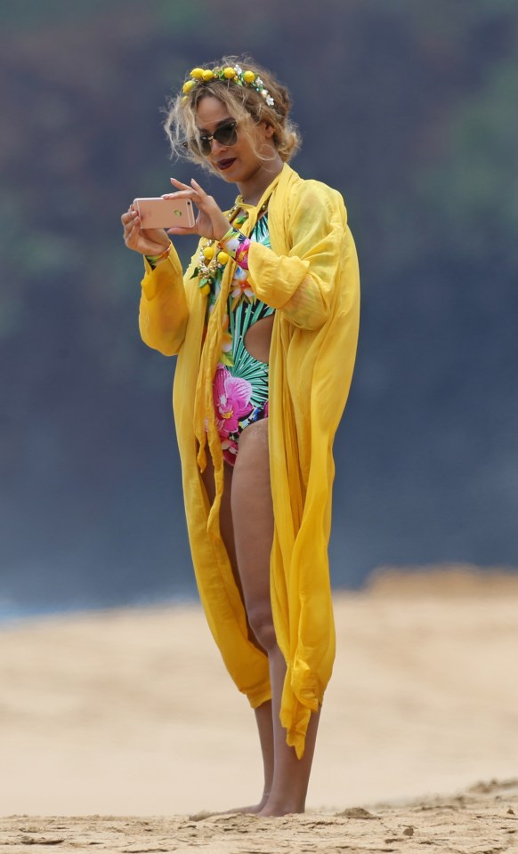 On holiday with daughter Blue Ivy, Beyoncé made sure she took lots of pictures