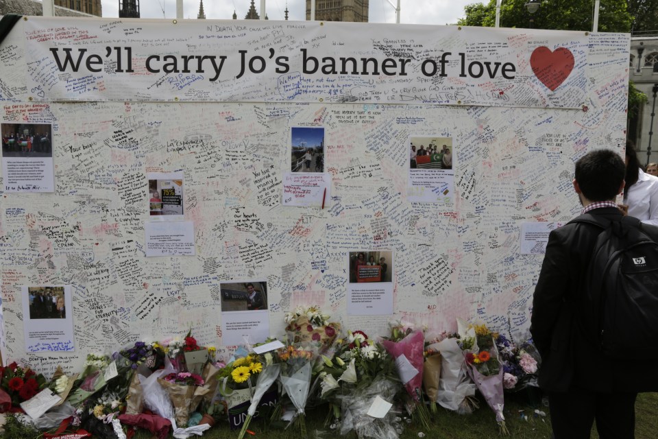 Jo Cox messages wall
