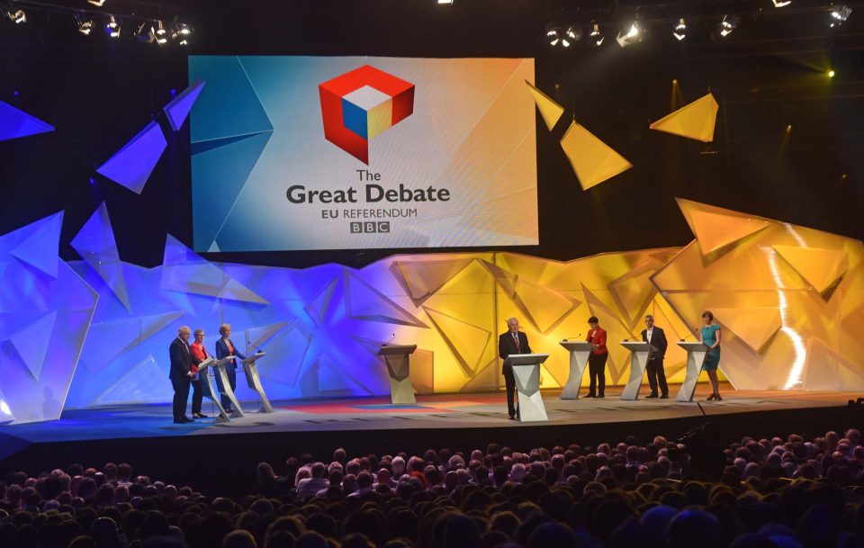 BBC Hosts EU Debate At Wembley Arena