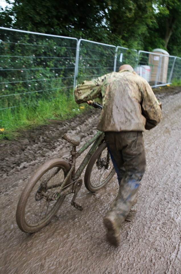 A muddy biker 