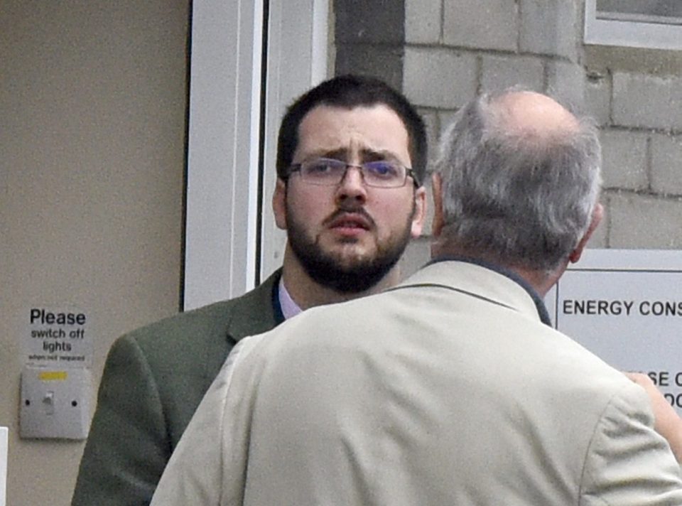 Pictured: Basil Purdue outside Portsmouth Military Court. A Royal Navy lieutenant accused of sexually assaulting a colleague had previously stuck up for her when other sailors shared suggestive pictures of her, a court martial heard today. Purdue claimed the woman made up the claim of sexual assault and 'wanted to damage his career' because he embarrassed her by reporting that to their senior officers. Portsmouth Military Court, Hants, heard she found out about the images when a colleague told her about it. Purdue suggested to her that he report it but she told him not to. SEE OUR COPY FOR MORE DETAILS. ¿ Solent News & Photo Agency UK +44 (0) 2380 458800