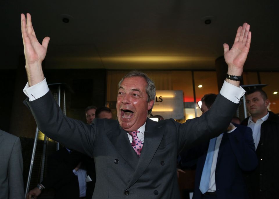 Nigel Farage said the Leave campaign had won "without a single shot being fired"