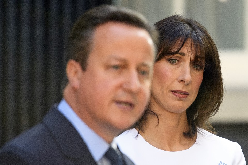 Samantha looked equally emotional but stood resolutely by his side