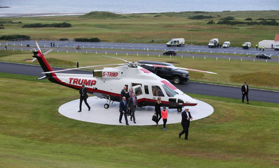 He arrived at the resort by helicopter the day after Brits voted to leave the EU