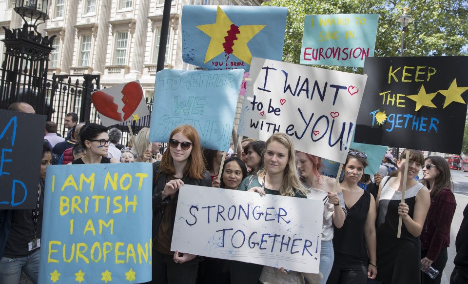 The split was 52 per cent to 48 per cent in favour of leaving the EU