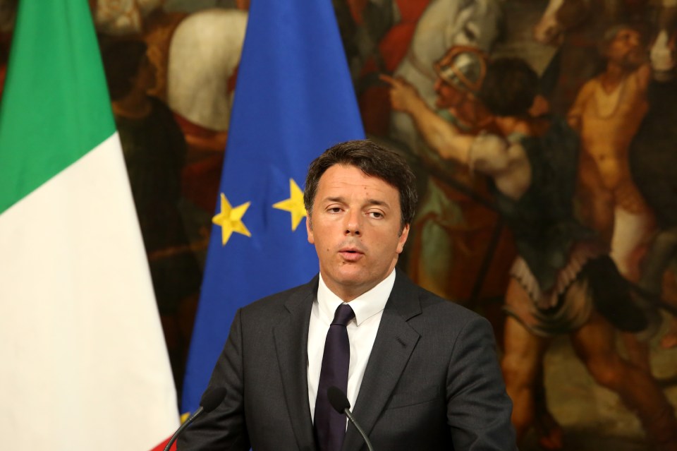 Italian Prime Minister Matteo Renzi delivers statement on the result of Brexit referendum - Rome on June 24, 2016