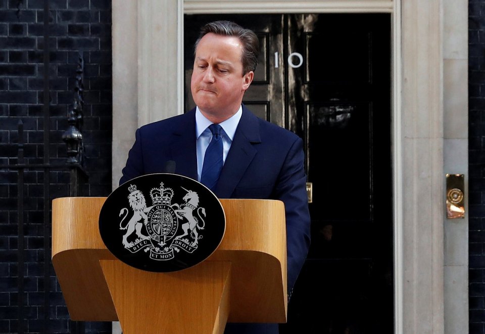 Britain's Prime Minister David Cameron speaks after Britain voted to leave the European Union, outside Number 10 Downing Street in London