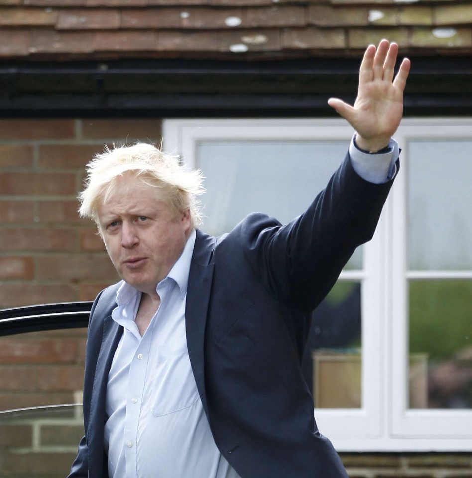 Target . . . BoJo at his home yesterday