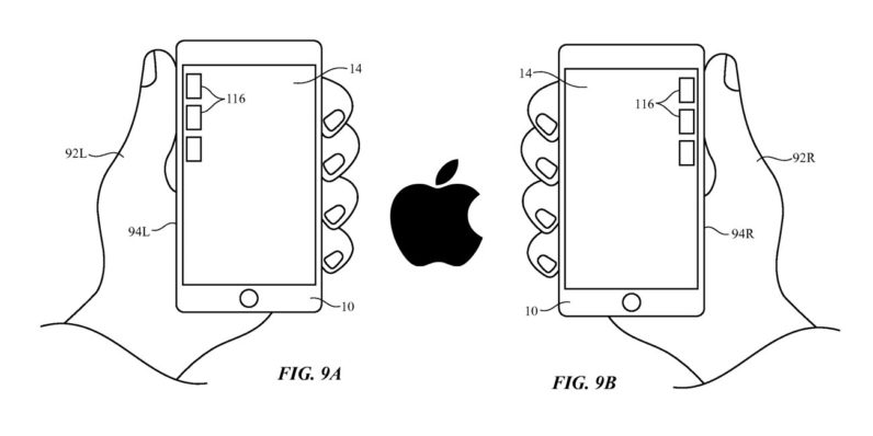 The new iPhone function should be able to detect which hand the user is holding their phone in