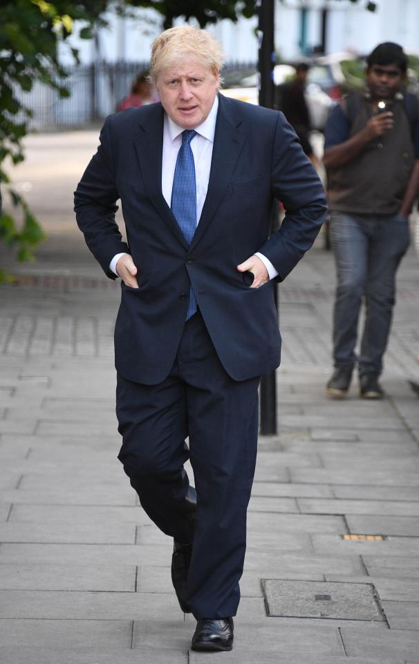 London, UK. 28th June, 2016. Leading Brexit campaigner Boris Johnson leaves his home in London, Britain on June 28, 2016. Boris Johnson tried on Sunday to drive home future efforts to intensify cooperation with Europe in a bid to allay doubts among t