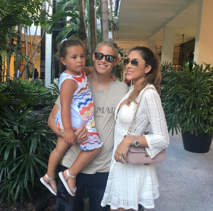 Daniela Ospina and Real Madrid footballer James Rodriguez with new hair colour