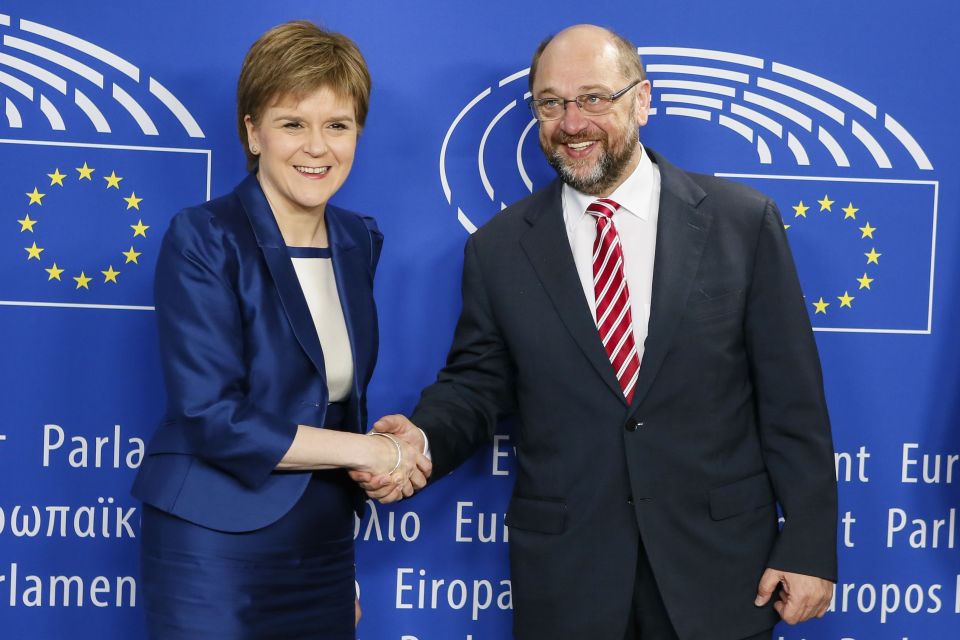 Nicola Sturgeon and Martin Schulz