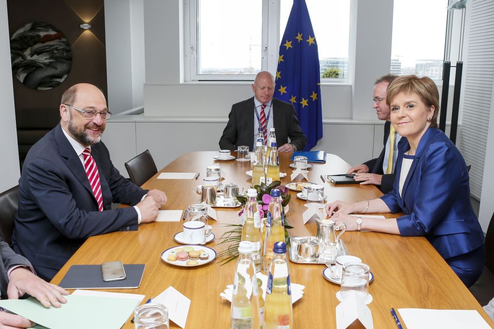 Scotland's First Minister Nicola Sturgeon says the meeting with European Parliament President Martin Schulz went well
