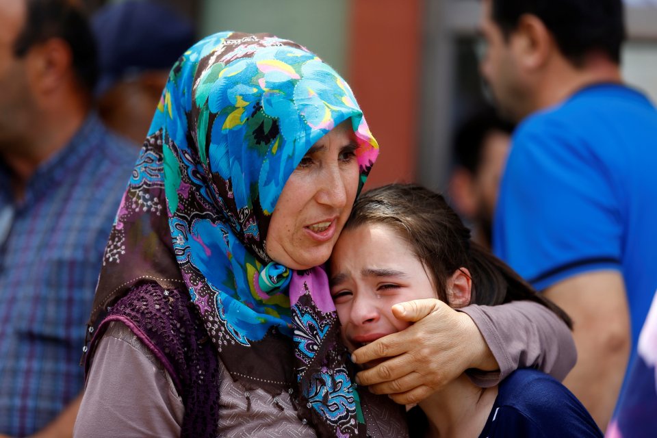 Relatives of one of the victims of the blast at Istanbul Ataturk Airport 