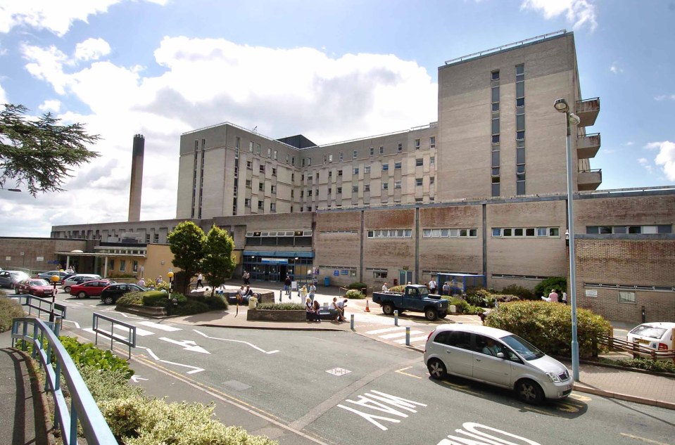 The accident happened at the Derriford Hospital in Plymouth, Devon
