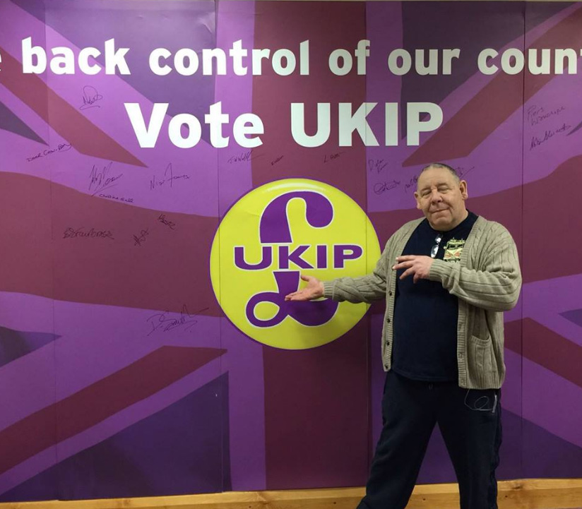 Partially-blind Collins entered politics as a member of UKIP but later left the party and formed the Democratic Independent Party