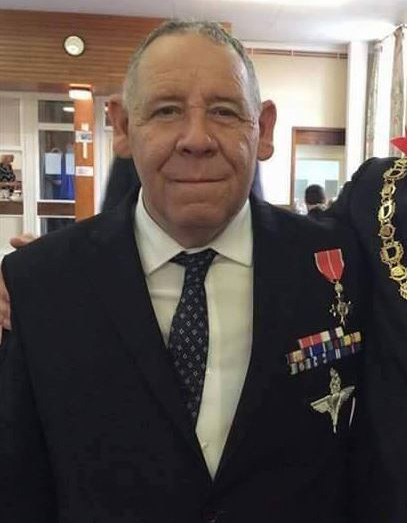 Walter Mitty war veteran Kevan 'Konnor' Collins poses with medals before his illustrious military history was exposed as being a web lies